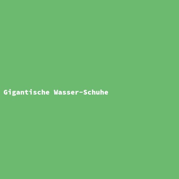 Gigantische Wasser-Schuhe
